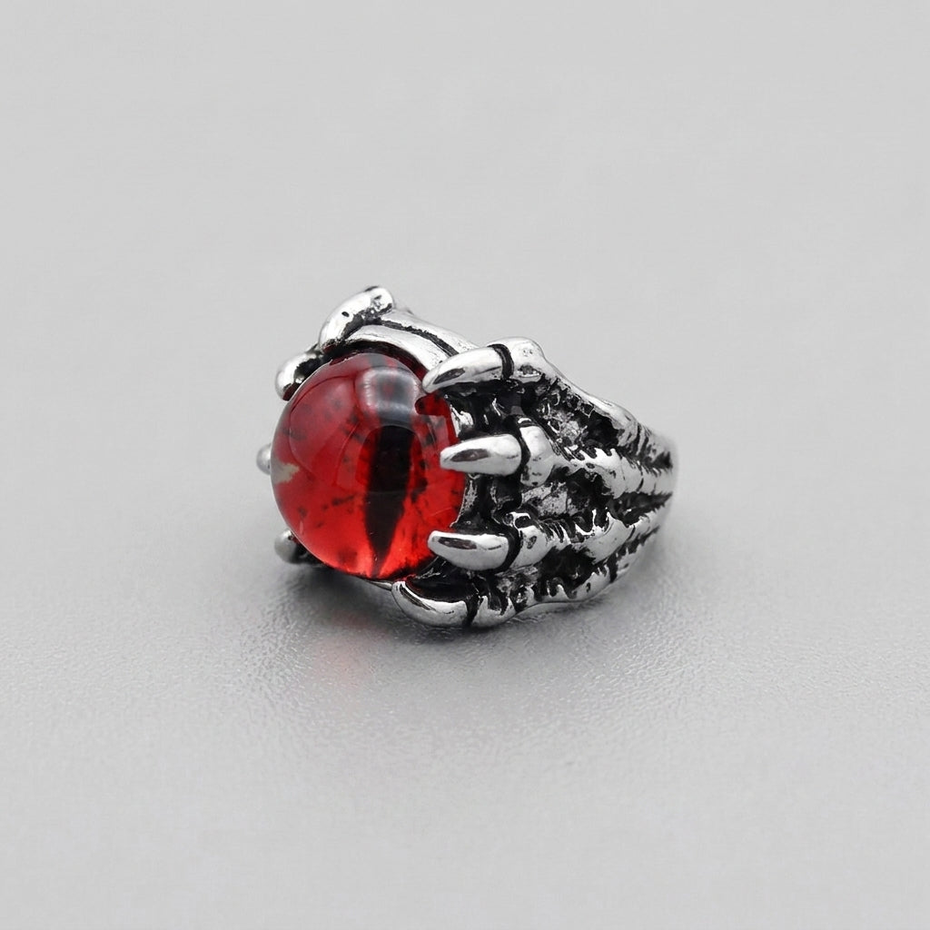Drachenkralle roter böser Blick Ring