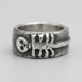 Totenkopf-&-Wirbelsäule Skelett-Bandring