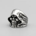 Kapuzen-Totenkopf-Sensenmann-Statement-Ring