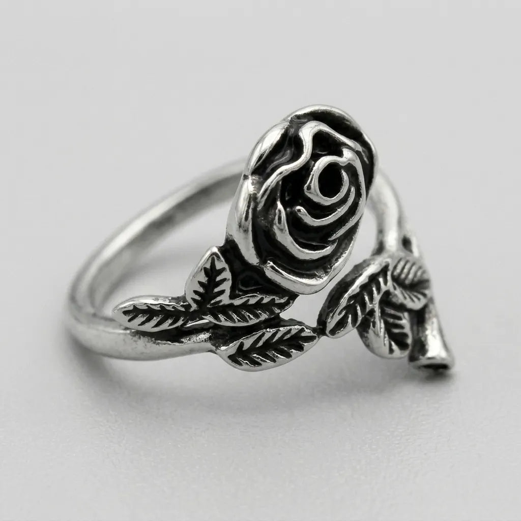 Dunkle-Blüte Dornenstiel-Wickelring