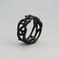 Gothic schwarzer ineinandergreifender Ring
