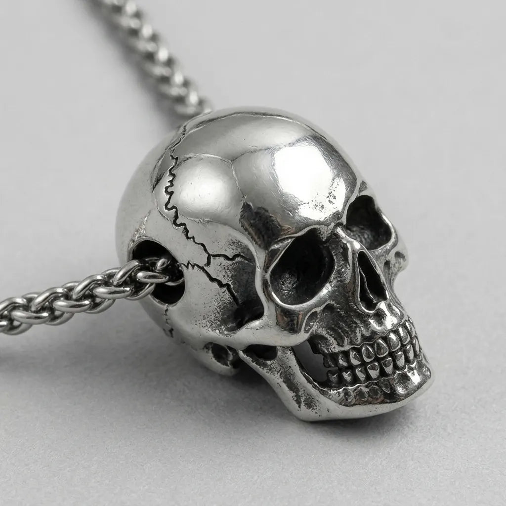 3D-realistischer-Totenkopf-Slider-Anhänger-Halskette