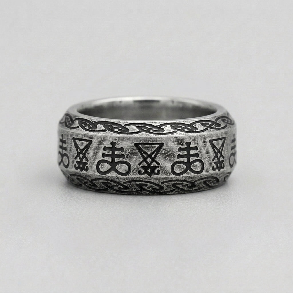 Siegel-des-Luzifer Leviathan-Kreuz okkulter Bandring