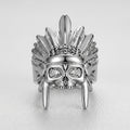 Kriegshäuptling-Totenkopf-Ring