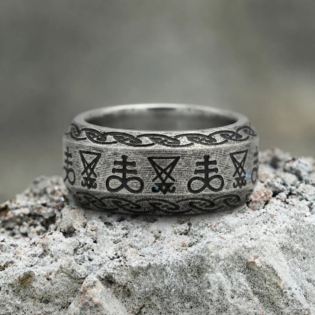 Siegel-des-Luzifer Leviathan-Kreuz okkulter Bandring