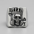 Pik-König-Totenkopf-Spielkarten-Statement-Ring