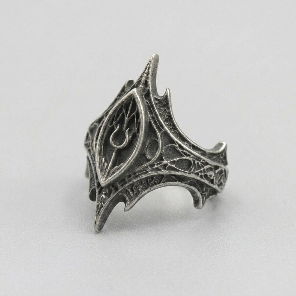 Obsidian-Speer-Kronen-Ring