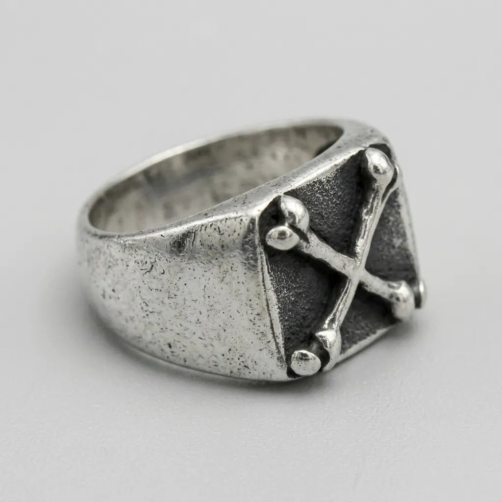 Gekreuzte-Knochen-Statement-Siegelring