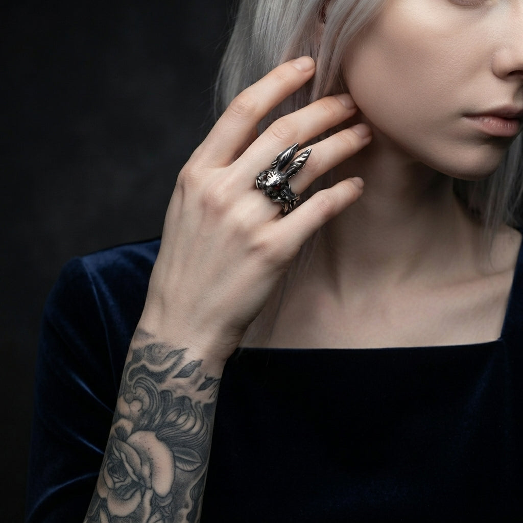 Karmesinrot-äugiger-Hasen-Ring