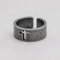 Schatten-Kreuz-Ausschnitt offener Bandring