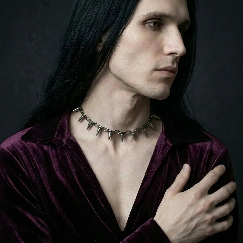 Multi-Dorn-Choker-Halskette