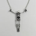 Knochenkruzifix Gothic-Skelett-Halskette