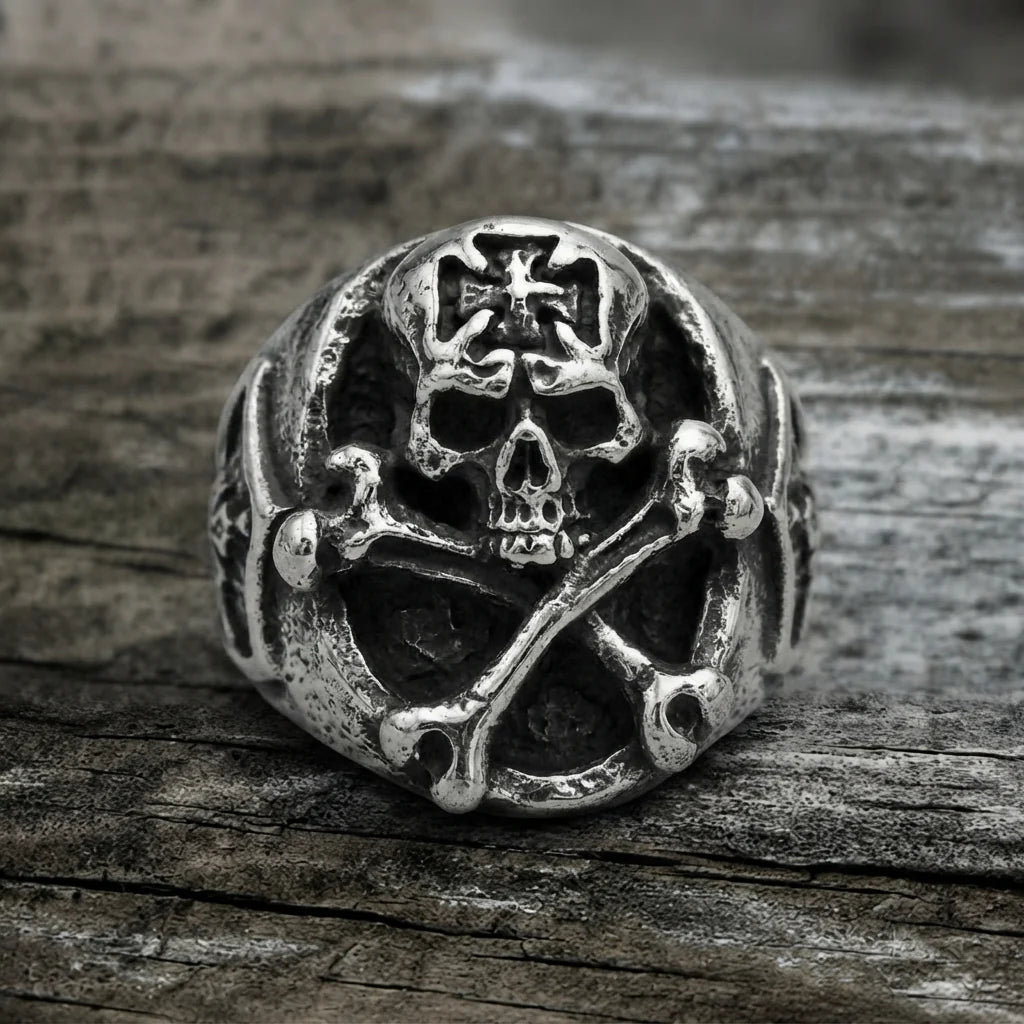 Grimcrest-Totenkopf-Siegelring