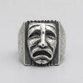 Tragödien-Theatermasken-Statement-Ring