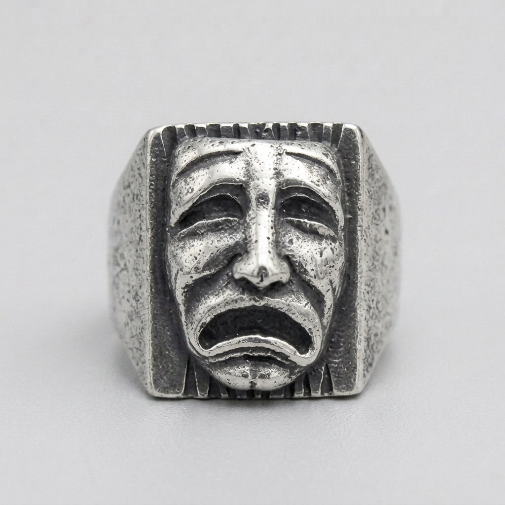 Tragödien-Theatermasken-Statement-Ring