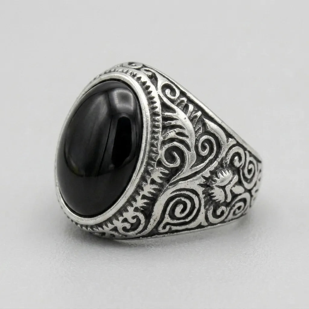 Schwarzer-Onyx-Statement-Ring