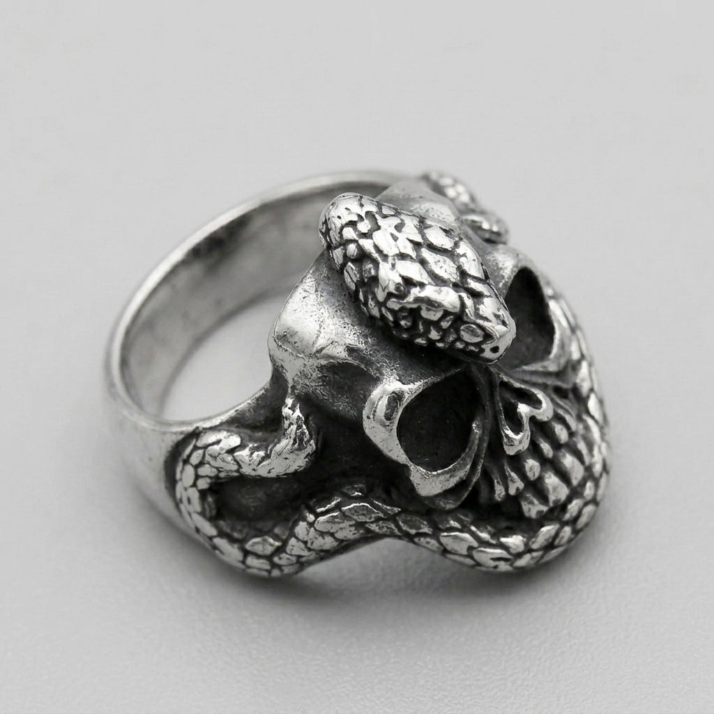 Schlangen- und Totenkopfring