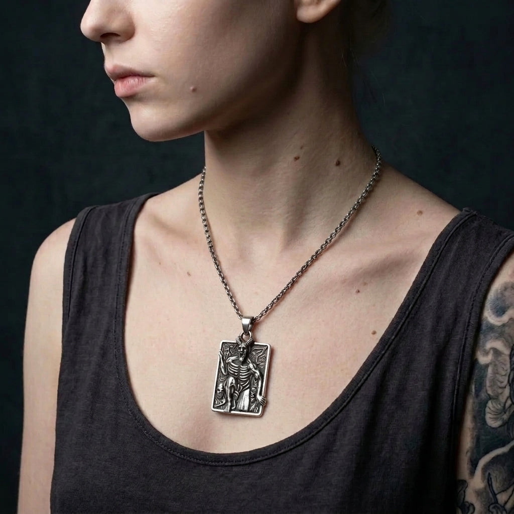 Teufel-Tarotkarten-Halskette
