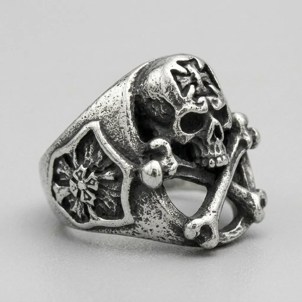 Grimcrest-Totenkopf-Siegelring