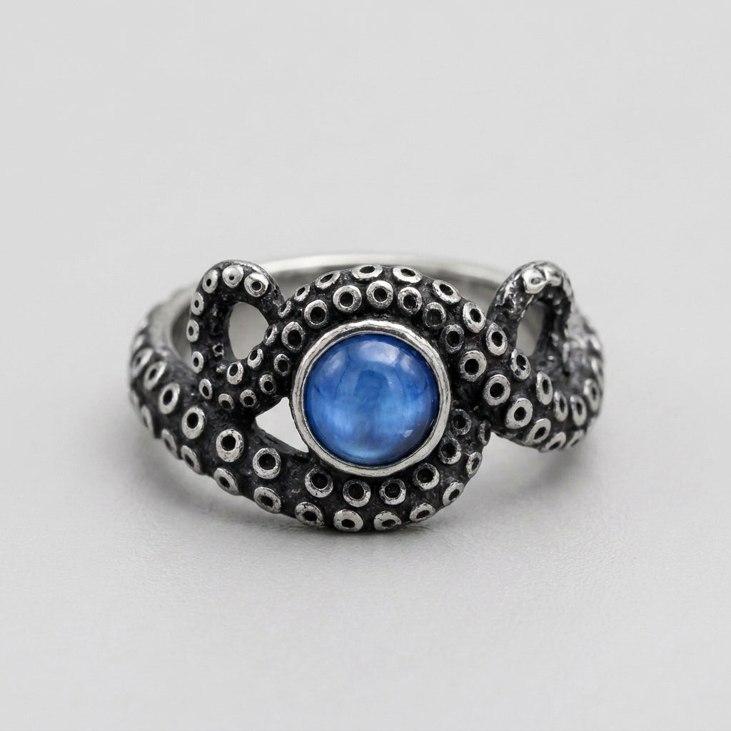 Mondstein-Oktopus-Tentakel-Ring