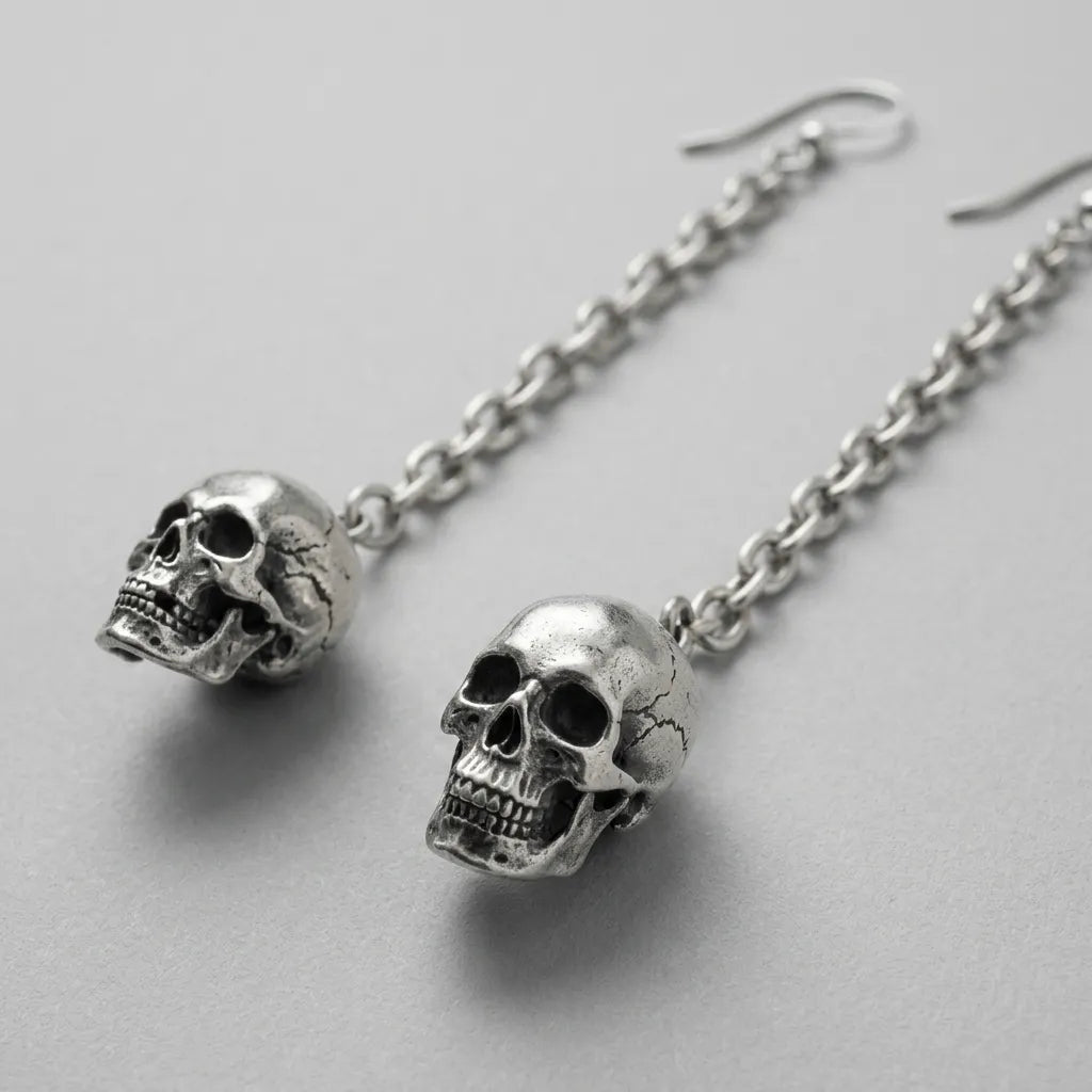Verwunschene-Schönheit-Totenkopf-Ohrringe