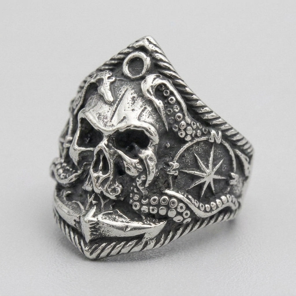 Verfluchte-Meere-Totenkopf-Ring