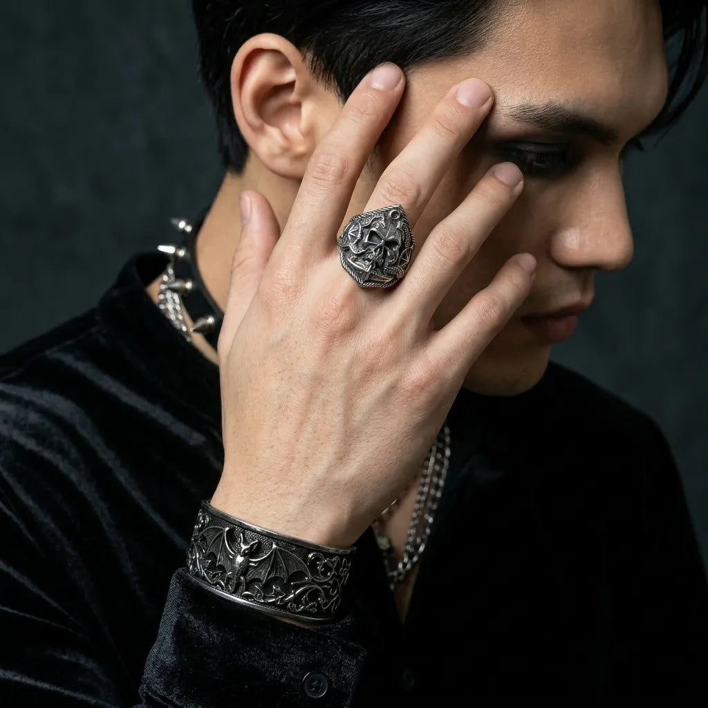 Verfluchte-Meere-Totenkopf-Ring