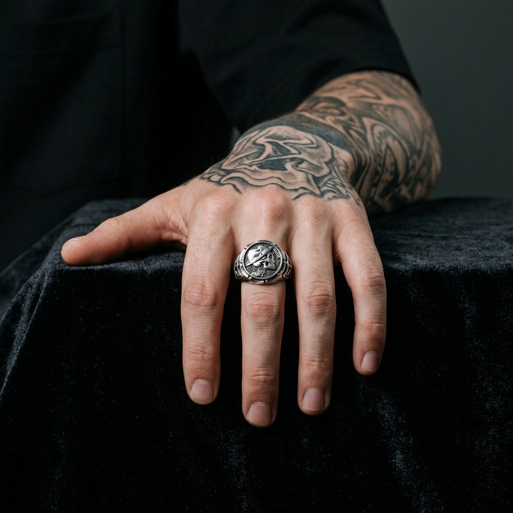 Hobo-Nickel-Totenkopf-Ring