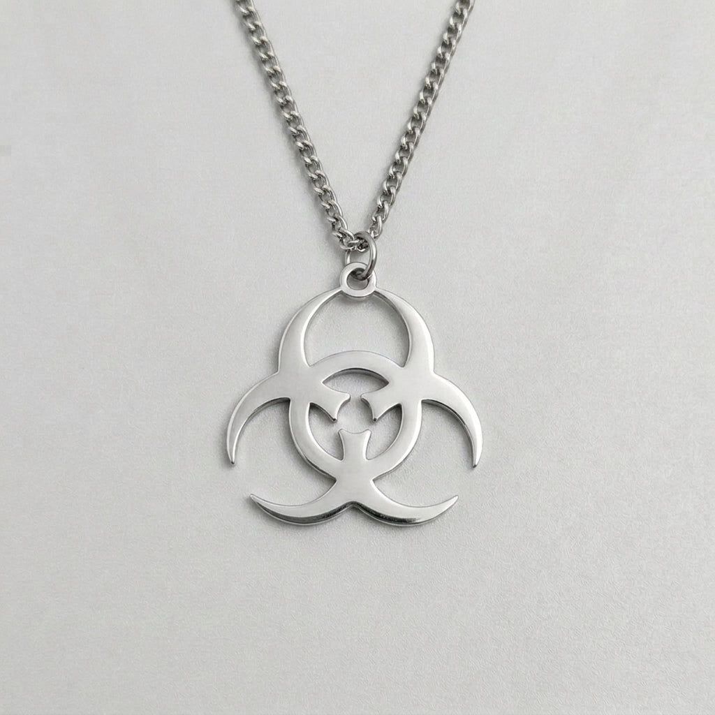 Industrial-Biohazard-Ausschnitt-Halskette