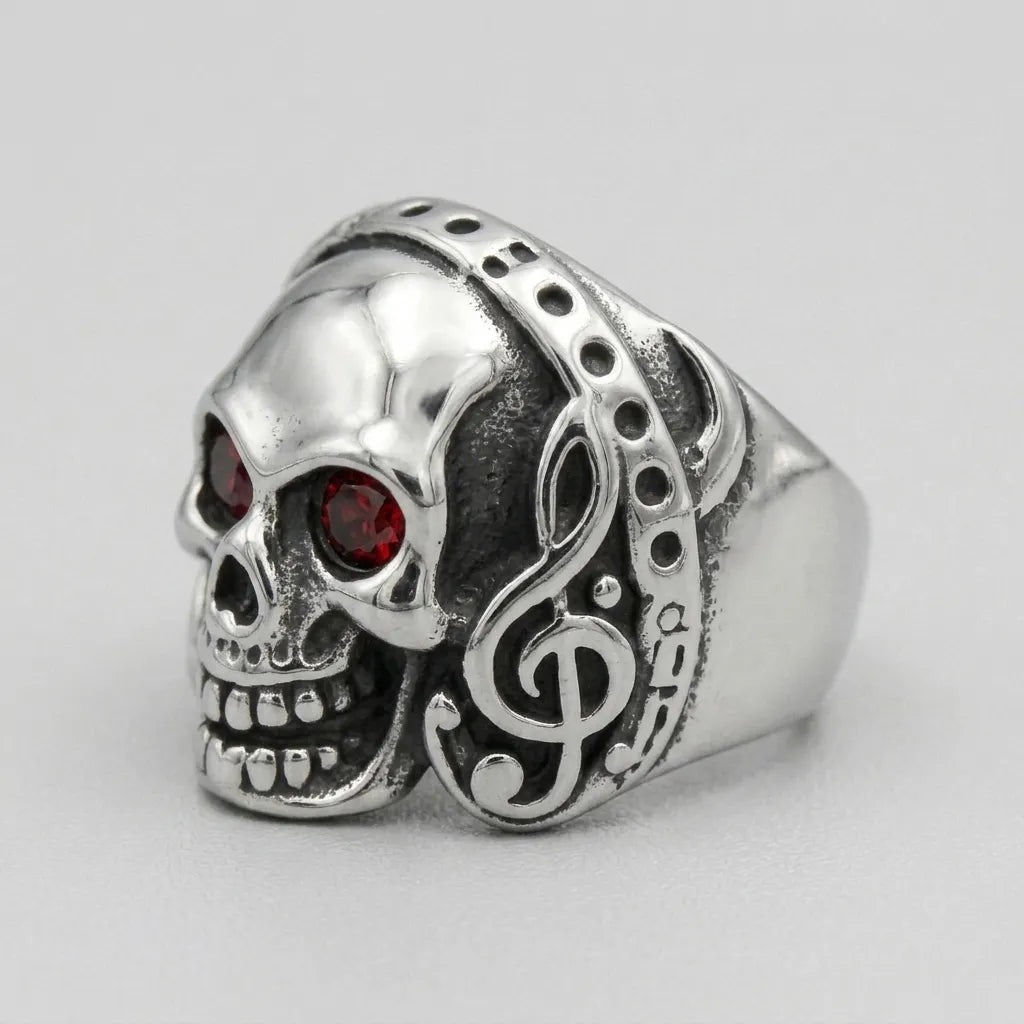Rote-Finsternis-Totenkopf-Ring