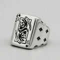 Kreuz-König-Sensenmann-Karten-Statement-Ring