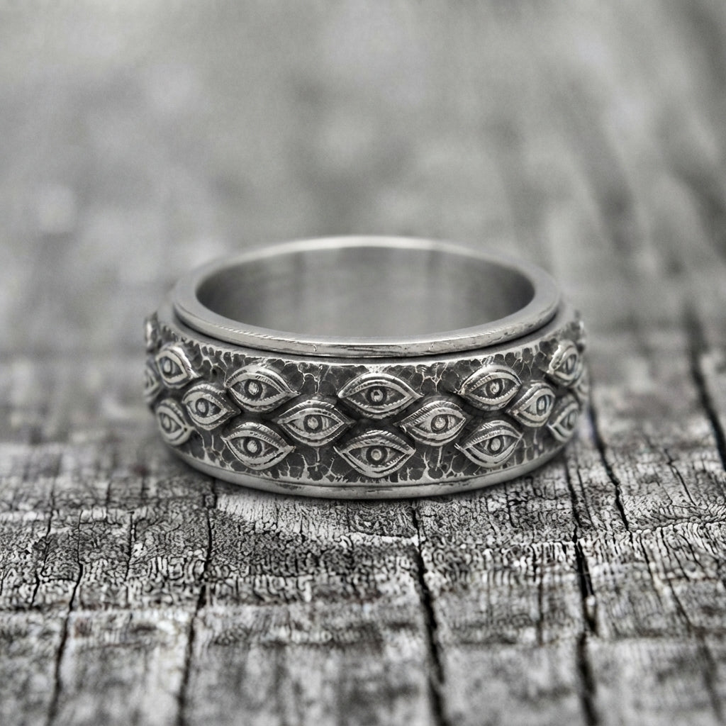 Böser-Blick-Ewigkeits-Spinner-Ring