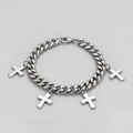 Dreifaltigkeits-Kreuz-Anhänger mehrreihiges Kettenarmband