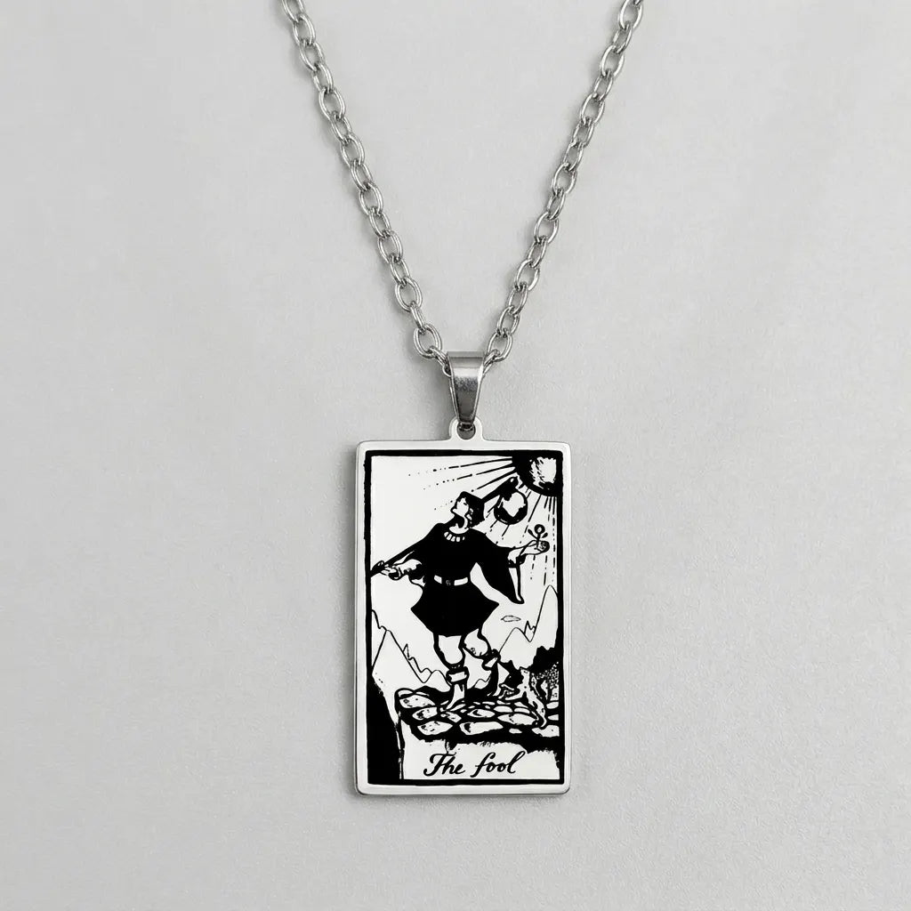 Narr-Tarot-Anhänger-Halskette