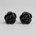 Ewige-Schwarze-Rose-Ohrringe