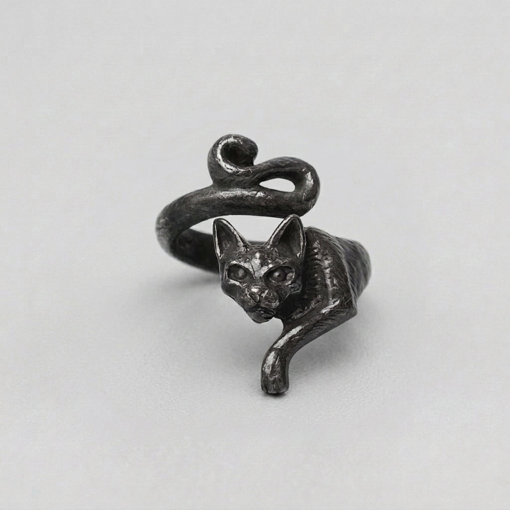 Hexen-Schwarze-Katze-Wickelring