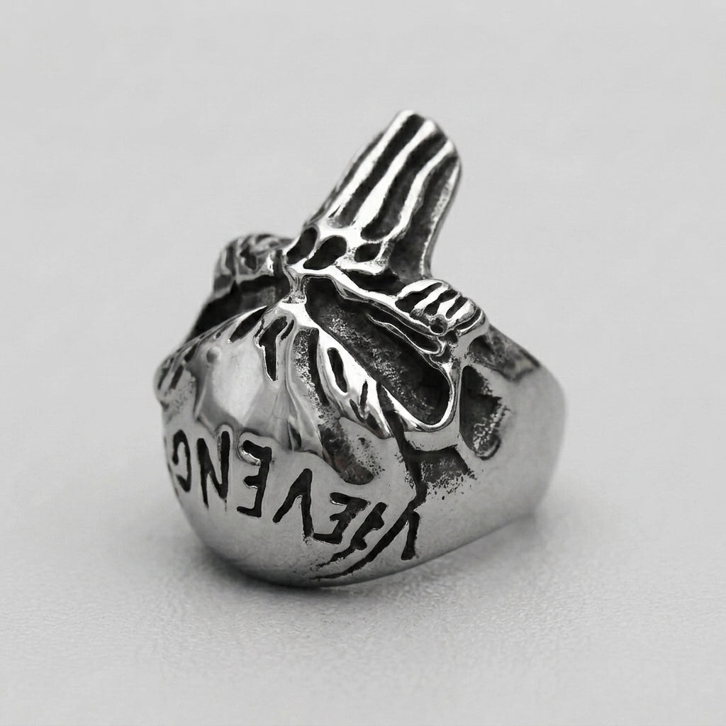 Totenkopf-Buchstabenring