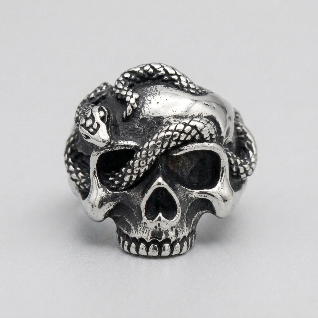 Totenkopf-des-Schlangengottes-Ring