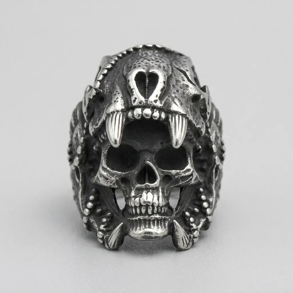 Tribal-Totenkopf-Häuptlings-Ring