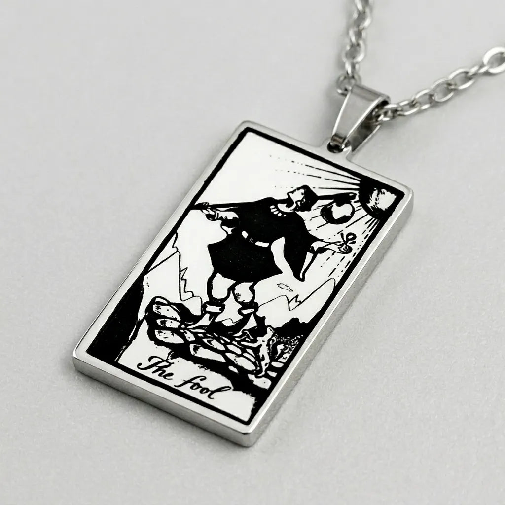 Narr-Tarot-Anhänger-Halskette