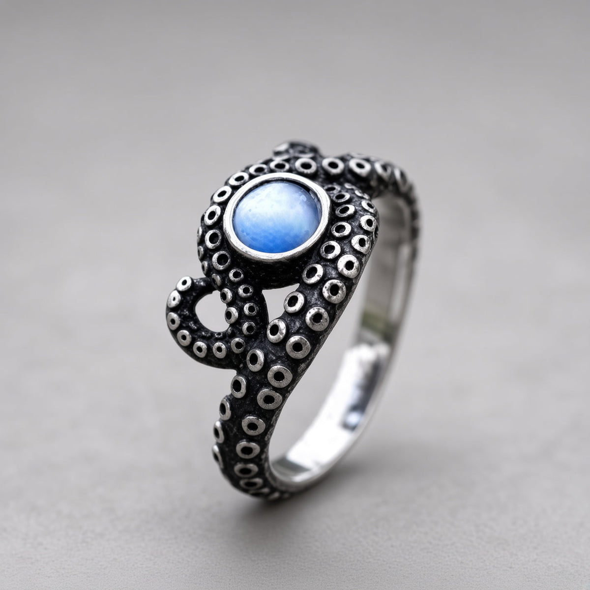 Mondstein-Oktopus-Tentakel-Ring