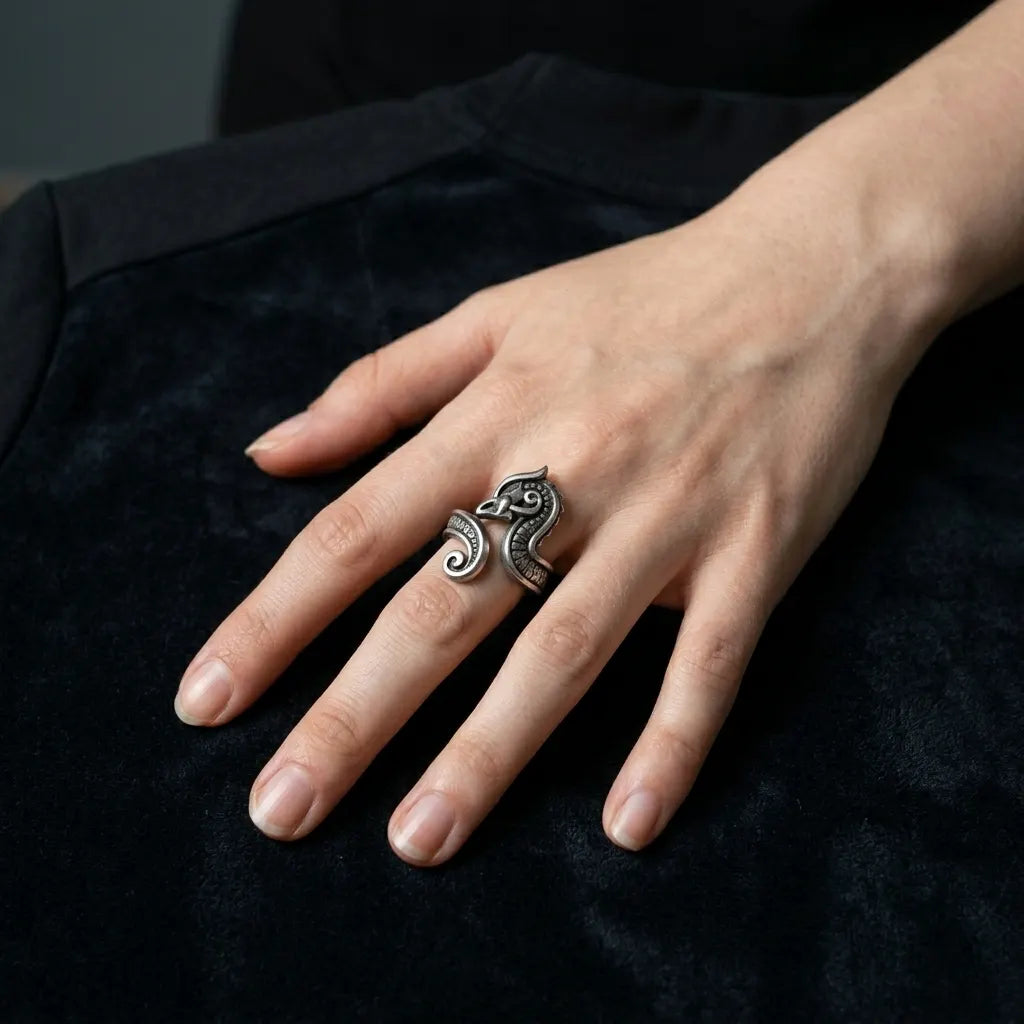 Nordischer Raben-Unheilsboten-Ring