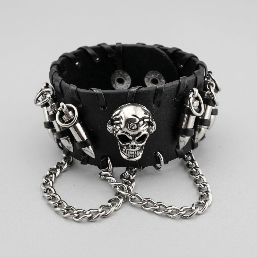 Dead-Shot-Totenkopf-Armband