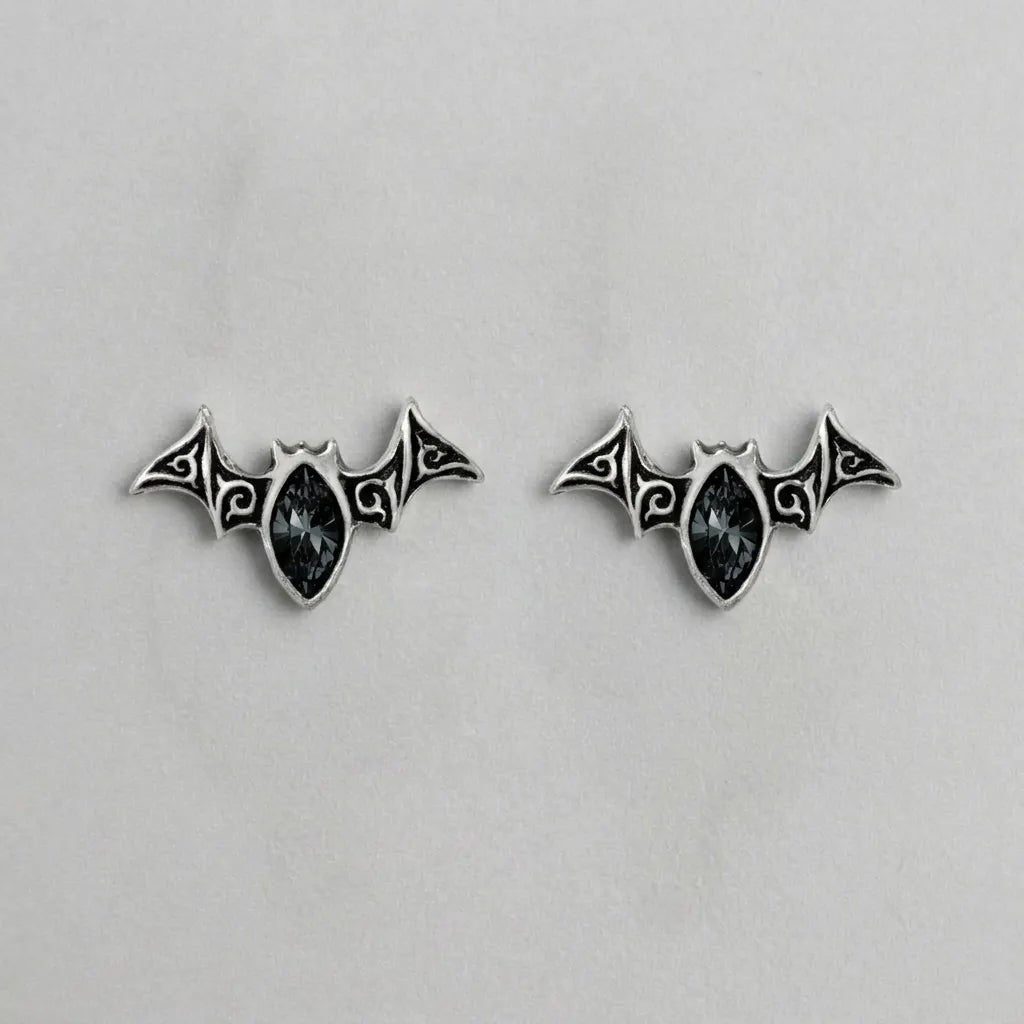 Gothic-Nachtflügel-Ohrringe