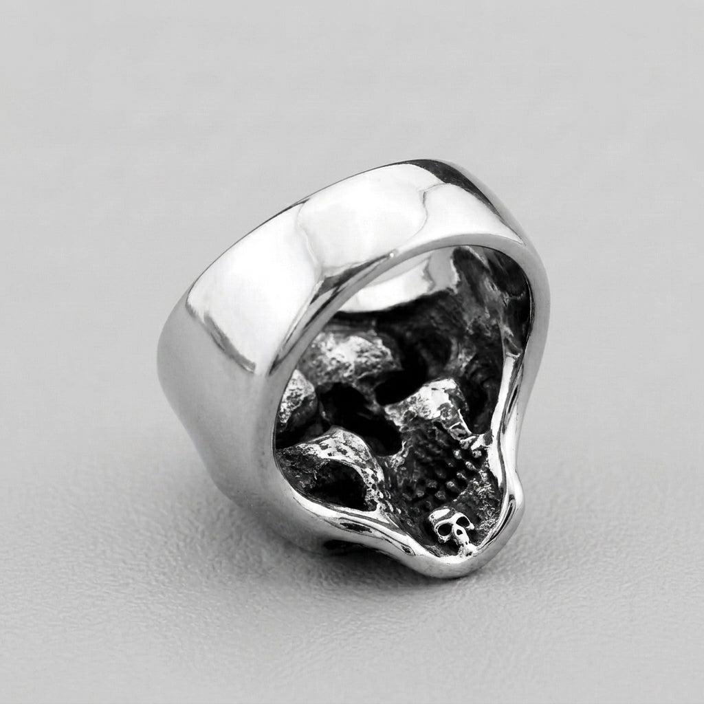 Totenkopfring im Vintage-Stil