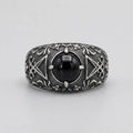 Schwarzer-Onyx Siegel-des-Luzifer Barockring