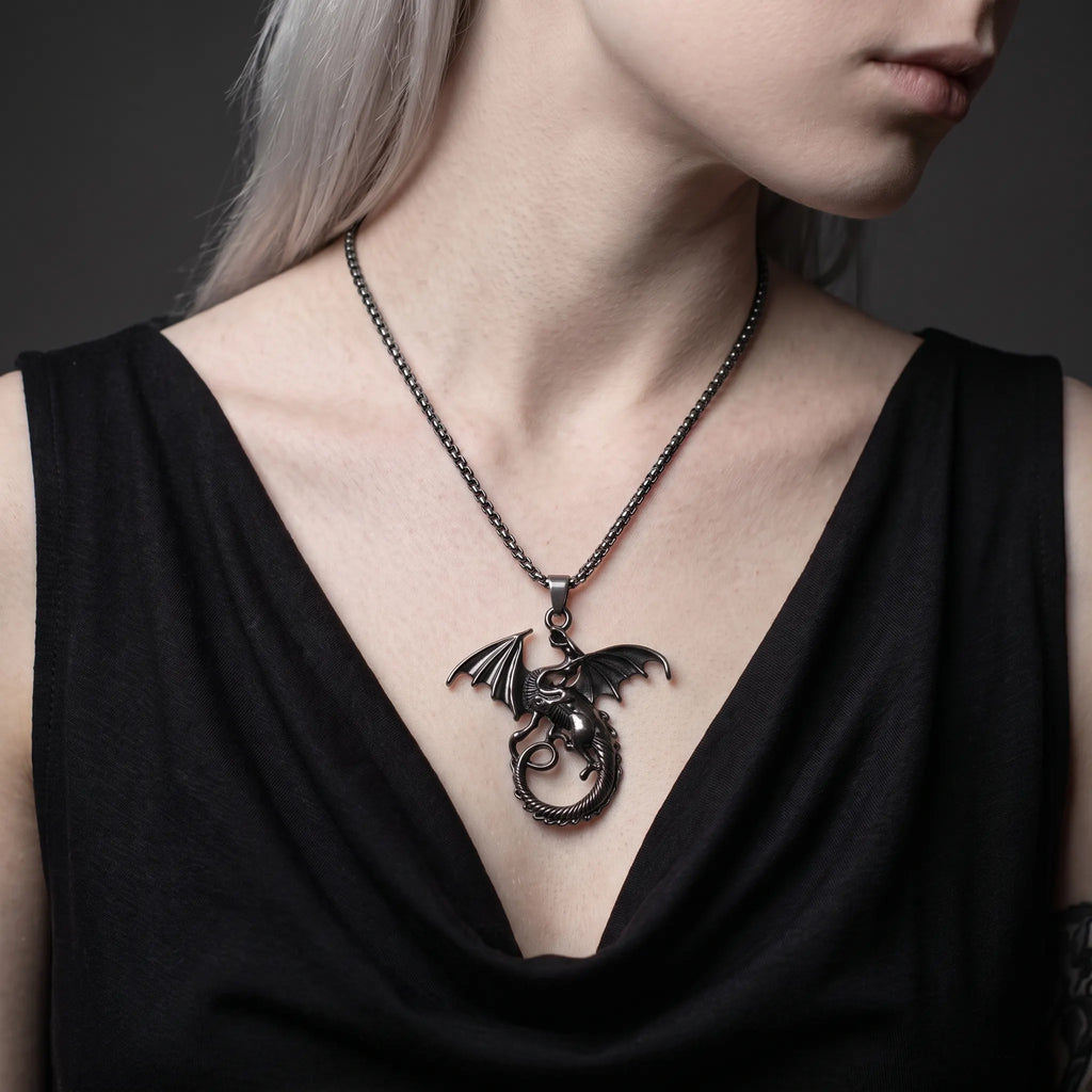 Verfluchter-Drache geflügelter Schrecken Halskette